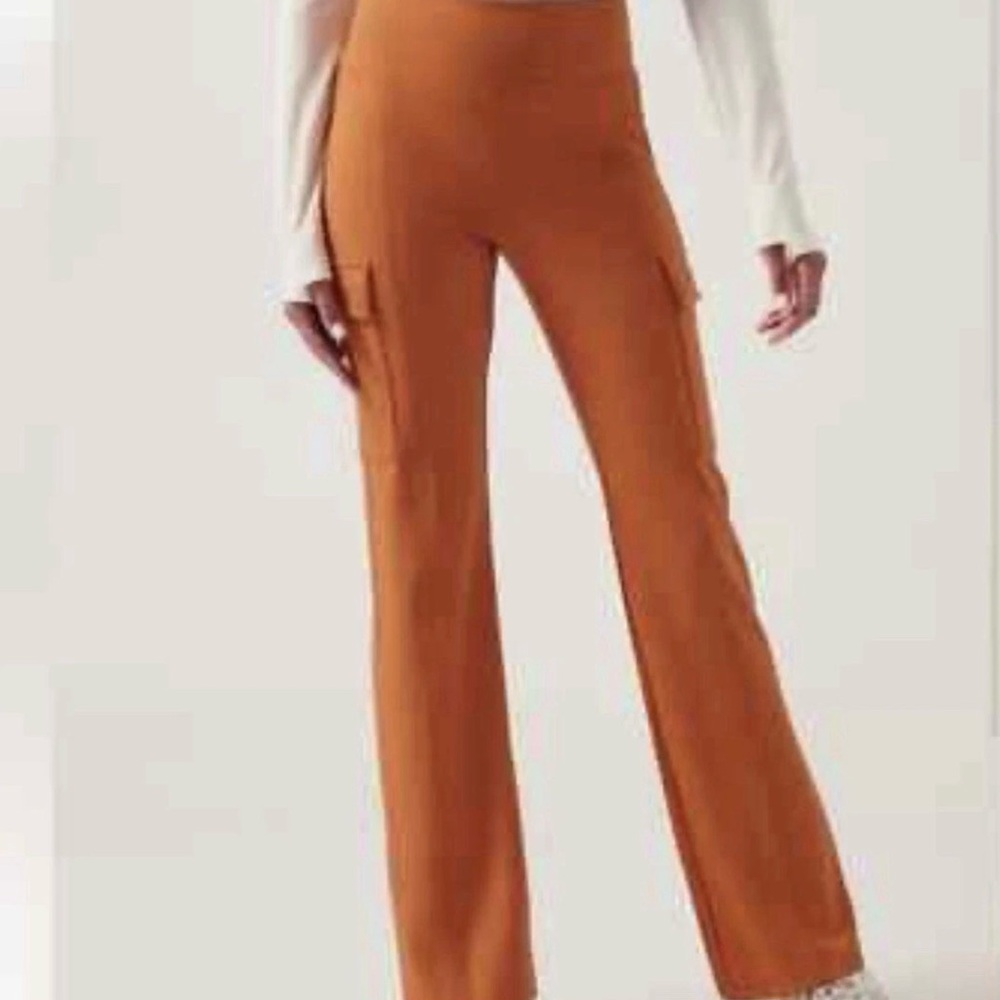 Athleta XXS Delancey Straight Cargo Pant, Foliage Orange Pants Casual